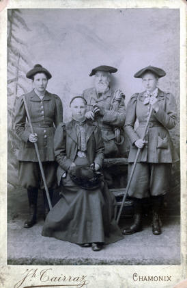 Robert, Elizabeth, Mary & Bertha Spence Watson, Chamonix