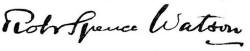 signature of Robert Spence Watson