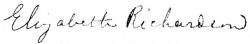 signature of Elizabeth Richardson