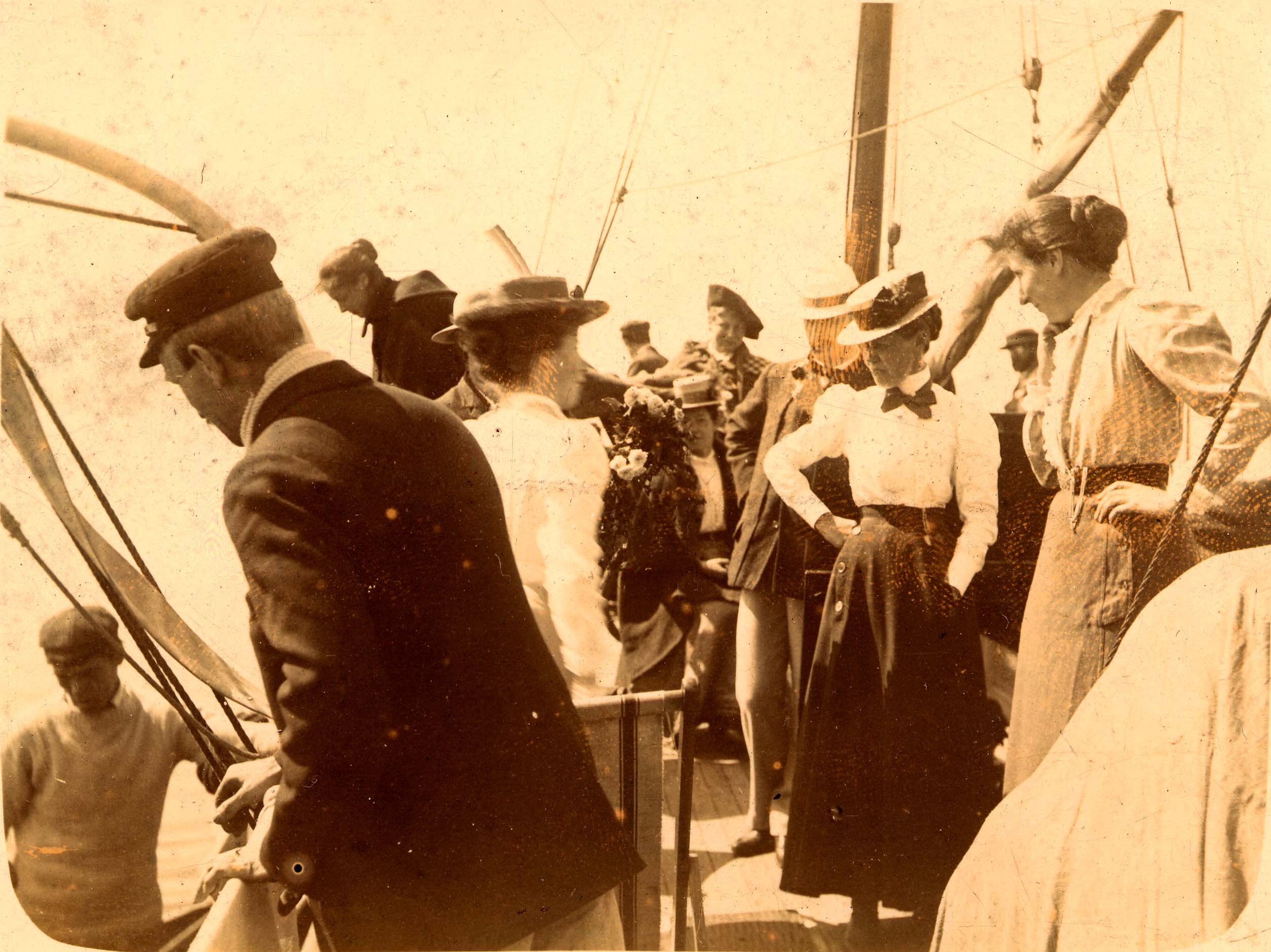 Mary Spence Watson on board the Curlew, August 1899