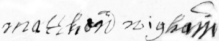 signature of Matthew Wigham