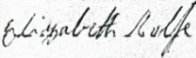 signature of Elizabeth Rolfe