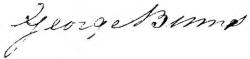 signature of George Binns