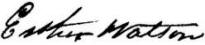 signature of Esther Watson