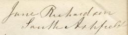 Jane Richardson's signature