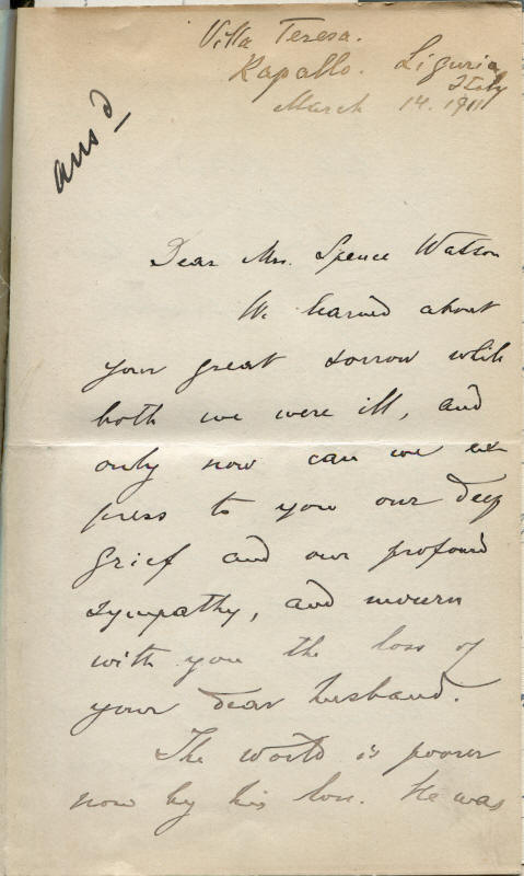first page of Kropotkin letter