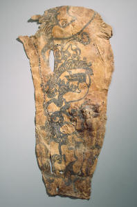 photo of the tattooed right arm of a Scythian chief