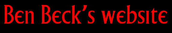 graphic saying Ben Beck's website, in red text on black background